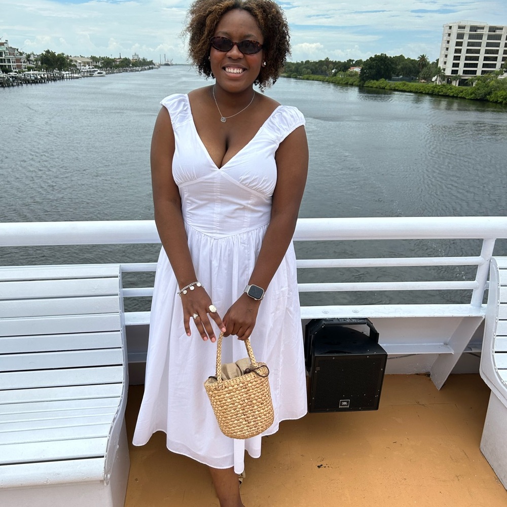 Abercrombie long white dress